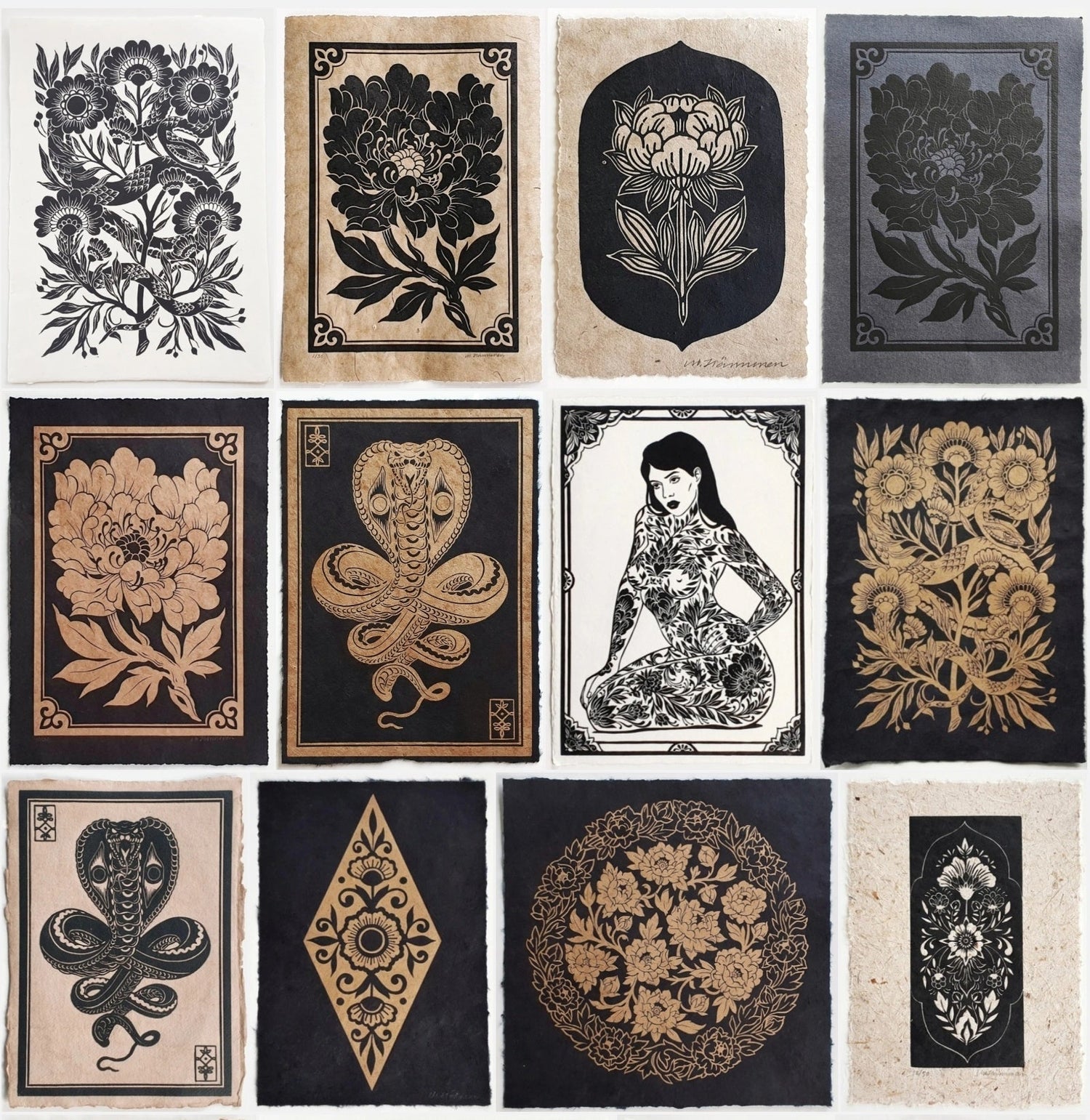 Handcrafted Linocut Prints and Original Art by Maarit Hänninen
