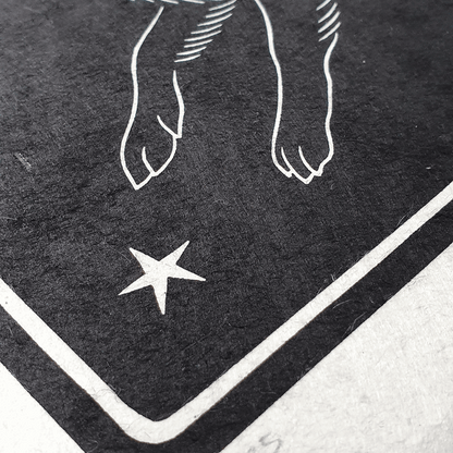 Detail of linocut paper texture