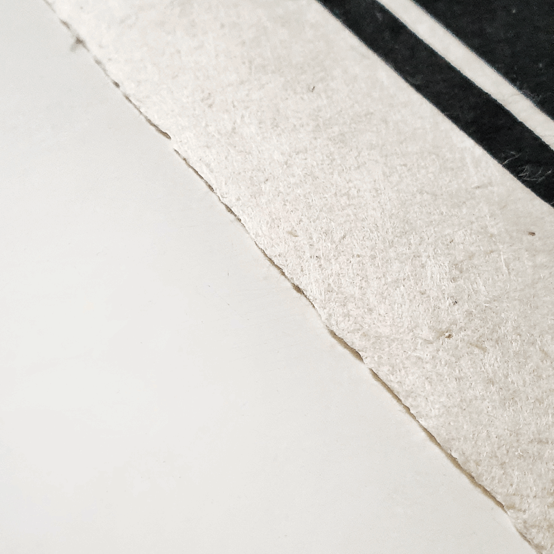 Detail of deckle edge printmaking paper 