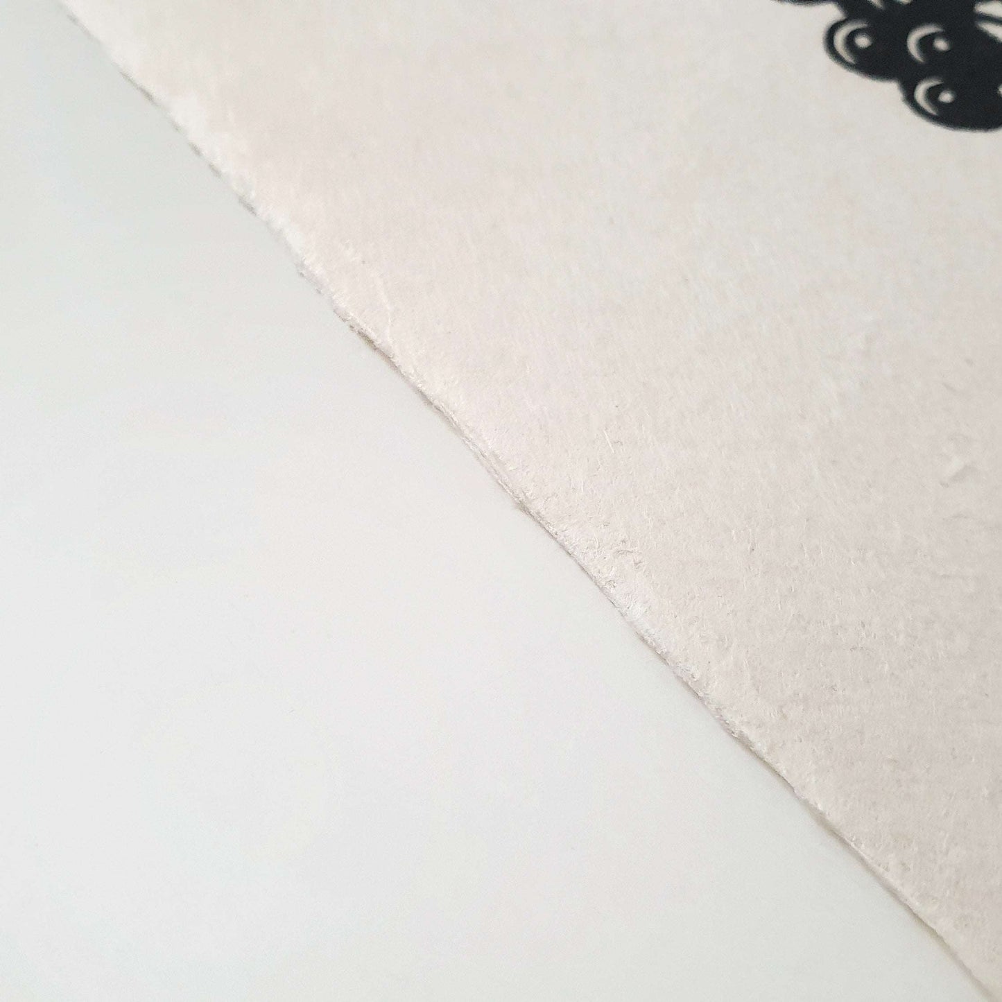Handmade paper with deckle edge