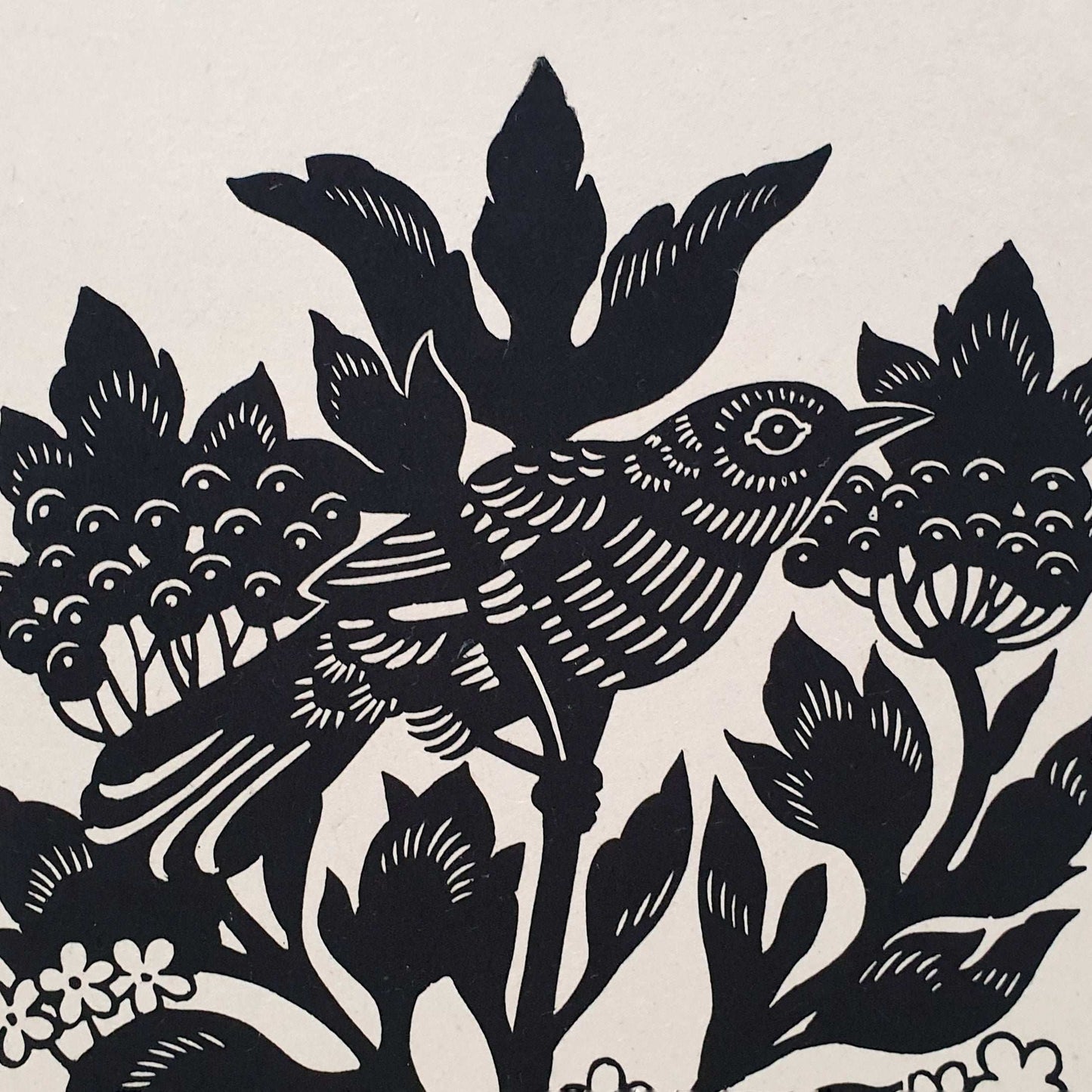 Handmade art print close up
